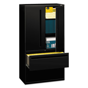 Lateral File, Three-Shelf Enclosed Storage, 2 Legal/Letter-Size File Drawers